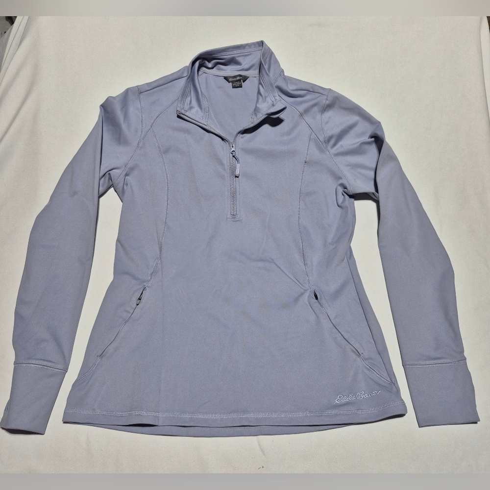 Eddie Bauer Lavender 1/4 Zip Women's Medium Top